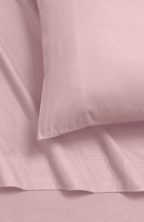 Azores Home Cotton Flannel Sheet Set In Pink