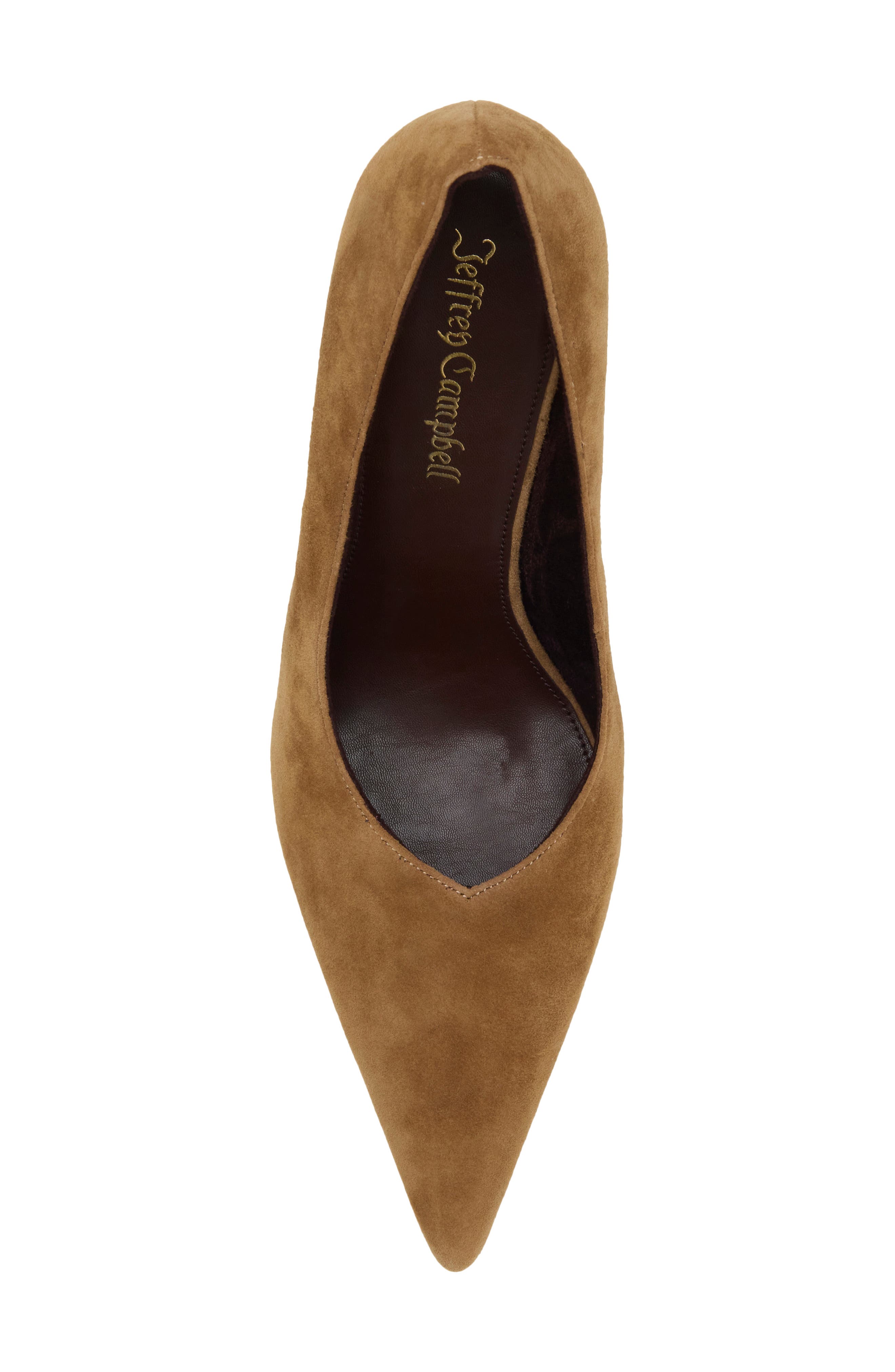 Diffuse Pointed Toe Pump, Alternate, color, CAMEL SUEDE
