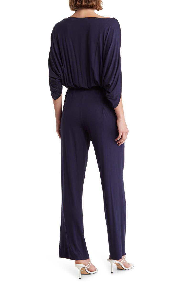 GO COUTURE Raglan Sleeve Wide Leg Jumpsuit, Alternate, color, Navy