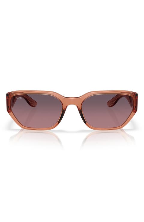 Clemente 58mm Polarized Rectangular Sunglasses