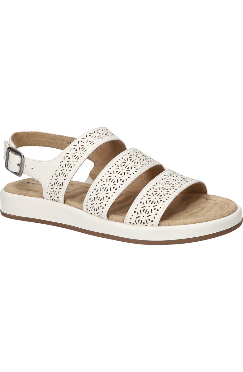 EASY STREET Link Laser Cut Slingback Sandal, Main, color, White