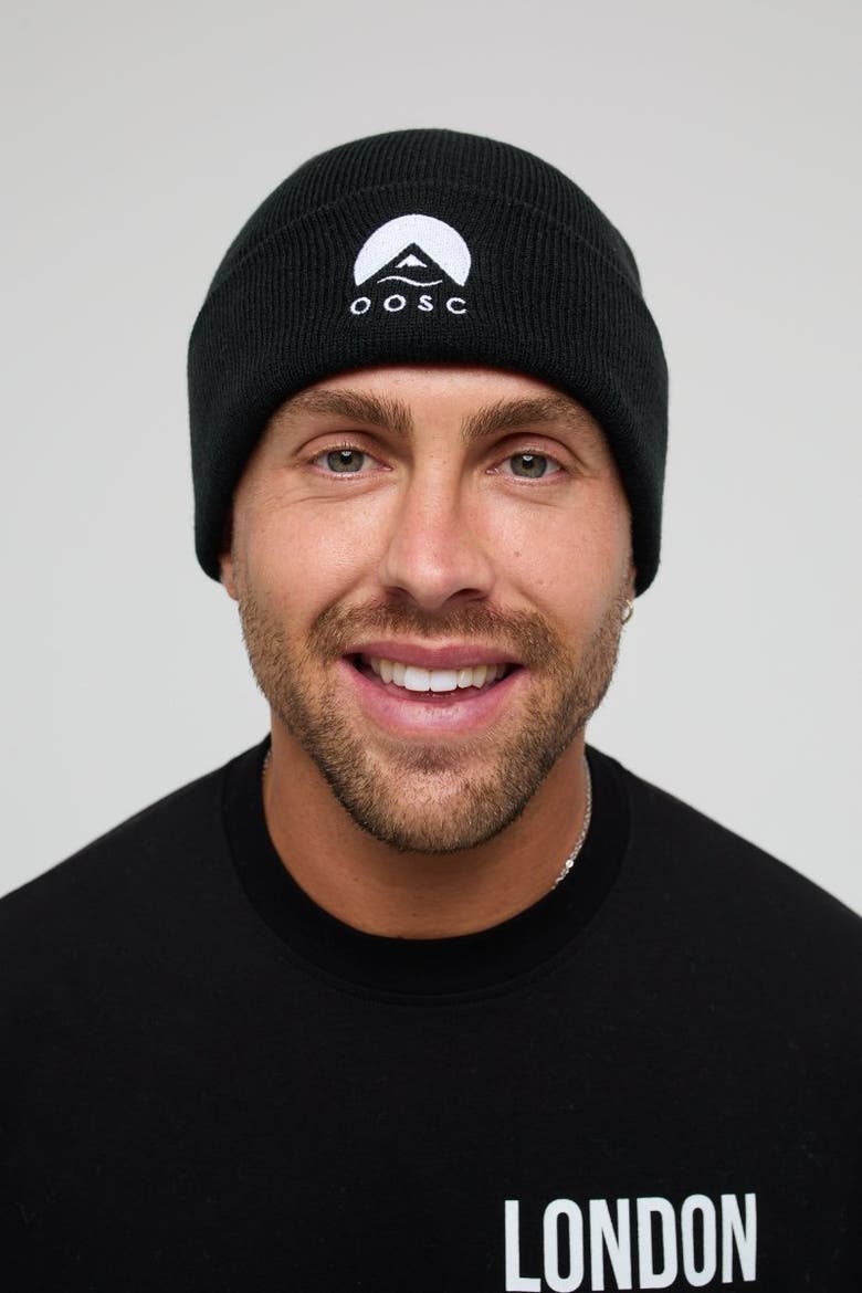Classique Beanie - Black with White Logo, Alternate, color, Black with White Logo