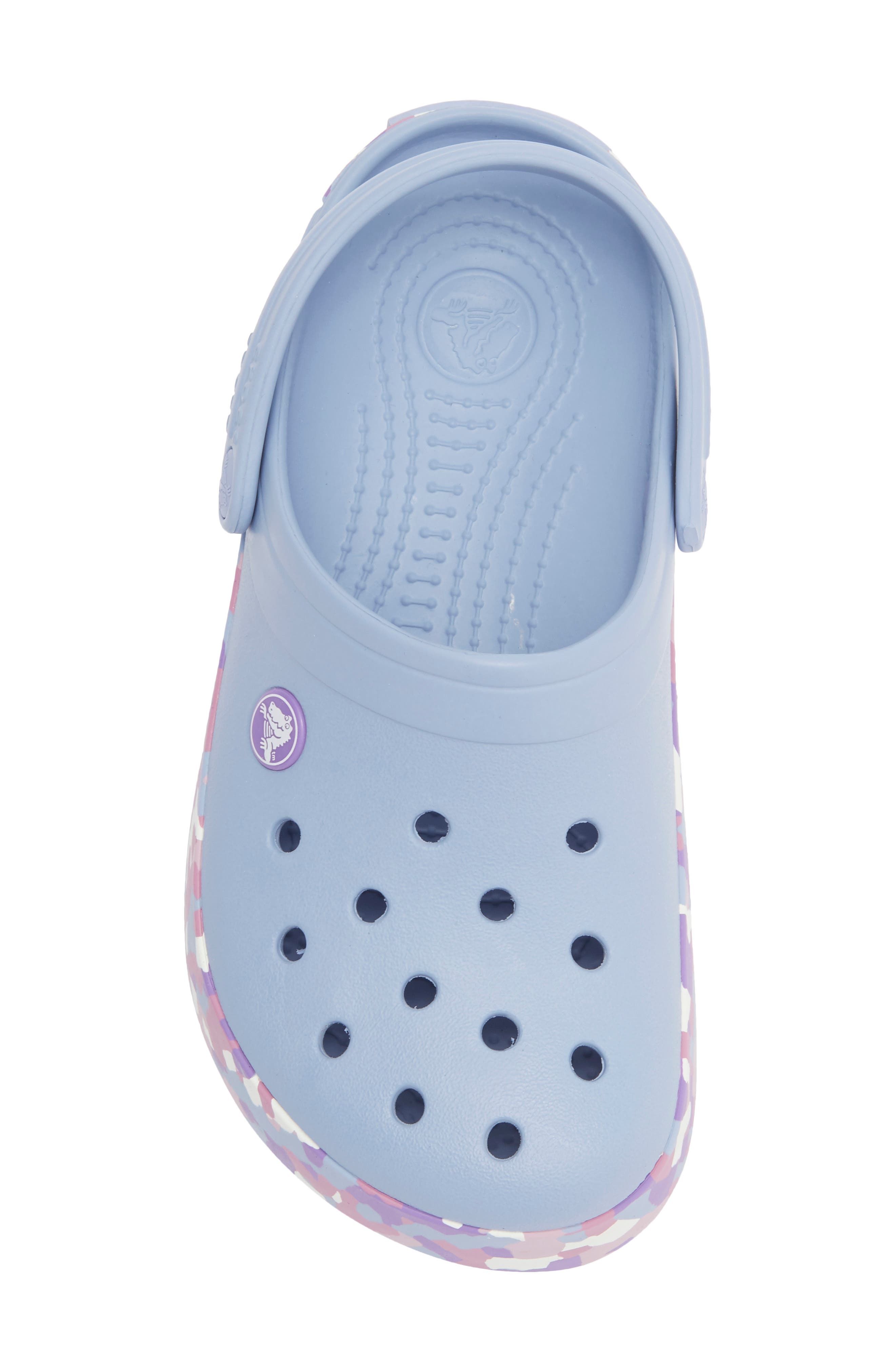 Kids' Glow Confetti Clog, Alternate, color, BLUE HAZE/ MULTI