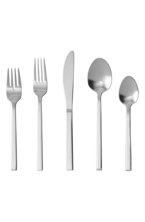 Fortessa 20-piece Arezzo Flatware Service, Brush Stainless Steel In Silver