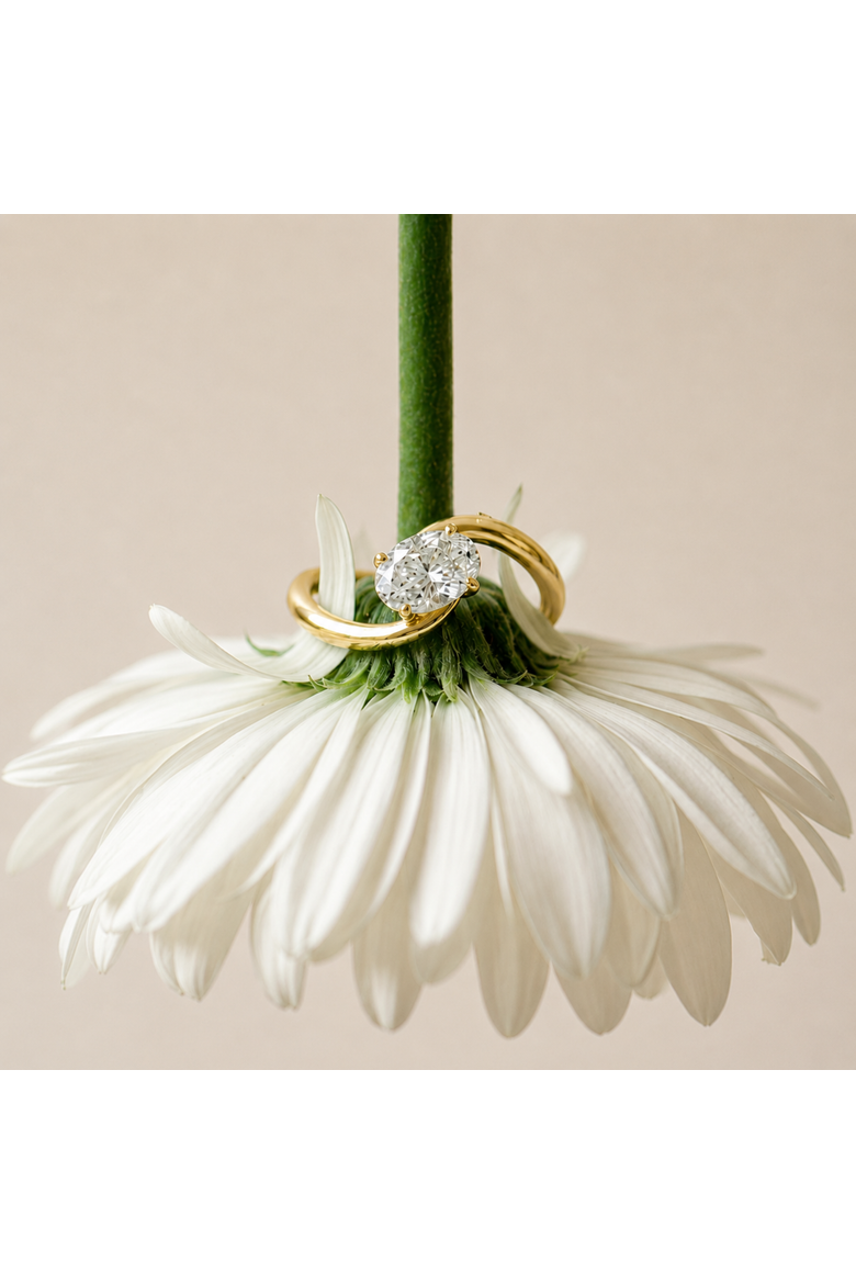 Lilian 1.5 Ct Oval Lab Grown Diamond Engagement Ring, Alternate, color, 14K Yellow Gold