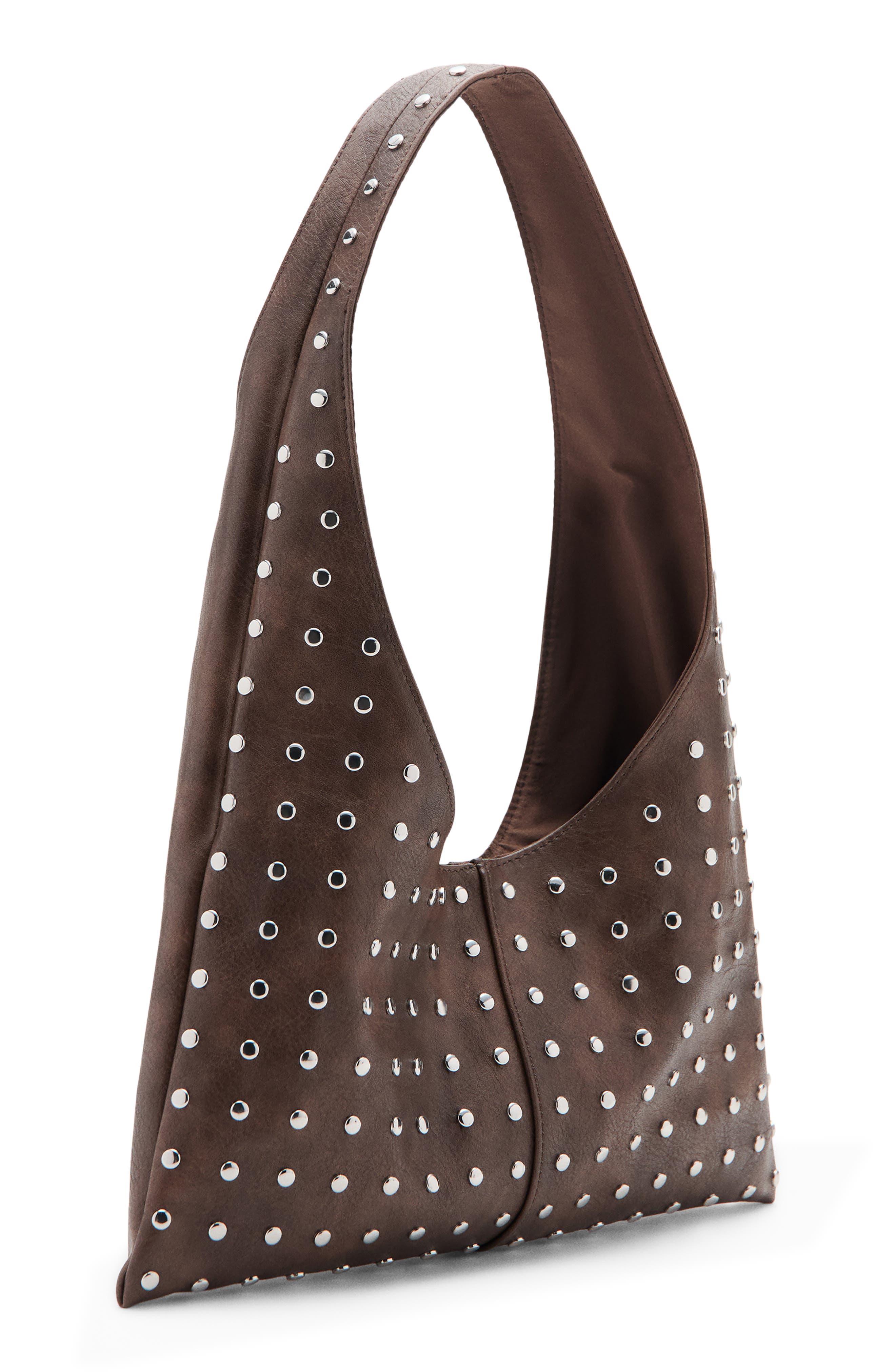 MANGO TEEN Studded Faux Leather Shoulder Bag, Alternate, color, 