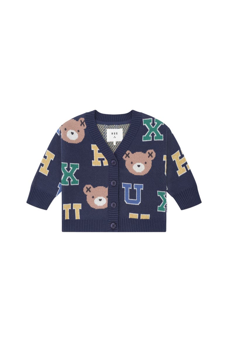 Varsity Letter Hux Cardi, Main, color, Navy