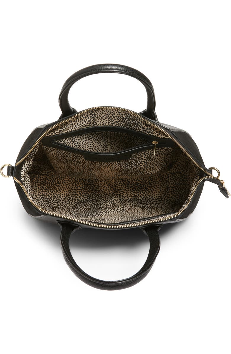 Sole Society Mikayla Faux Leather & Suede Satchel, Alternate, color,