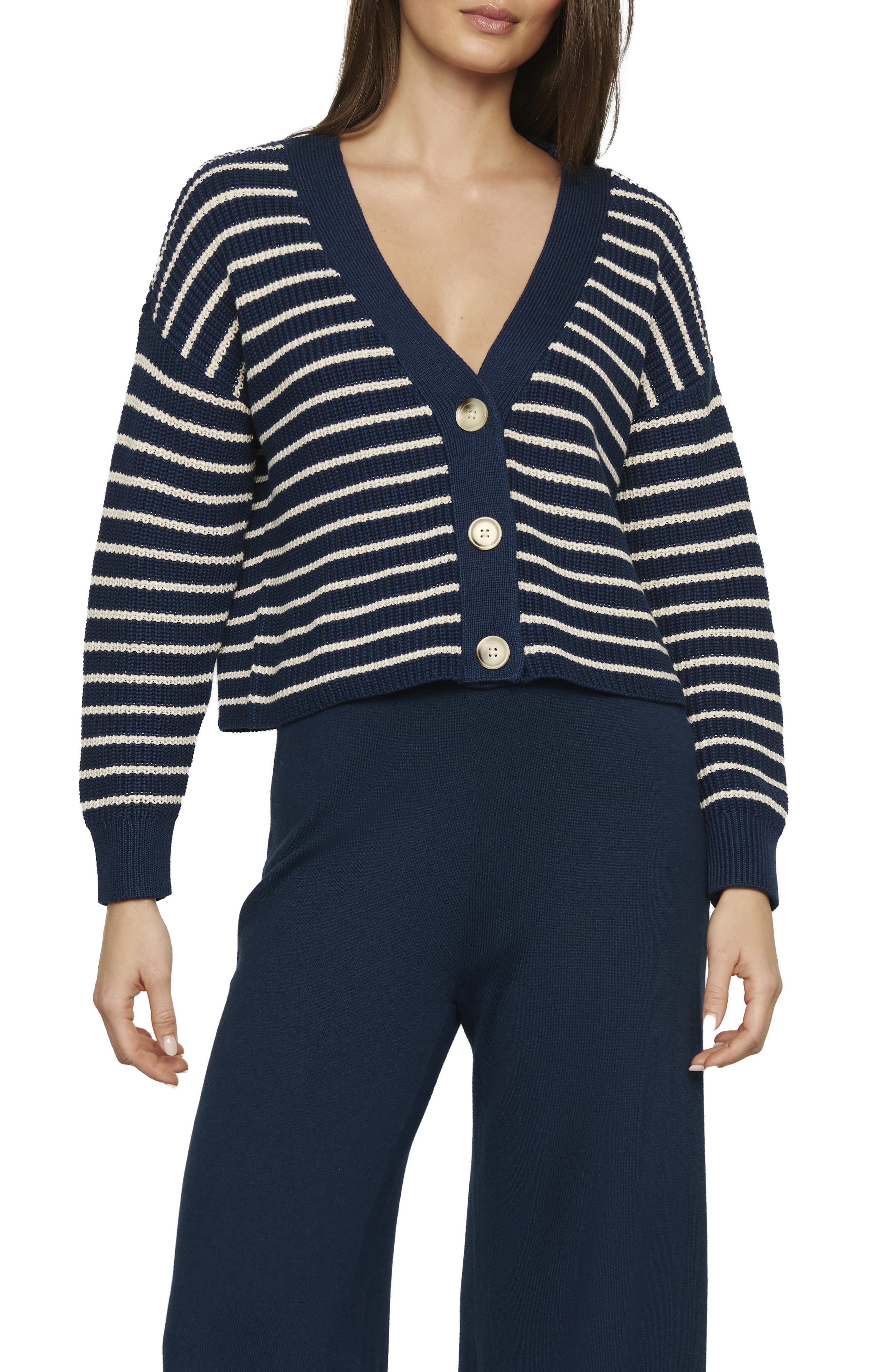 selected STRIPE NAVY/ ALMOND H