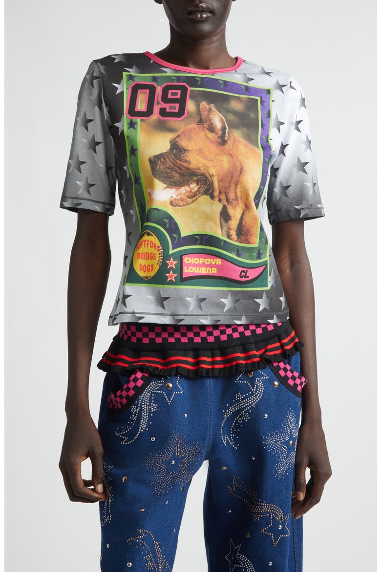 Deptford Dogs Fitted Jersey Graphic T-Shirt, Main, color, BLACK MULTI