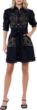 CIEBON Lucy Embroidered Minidress