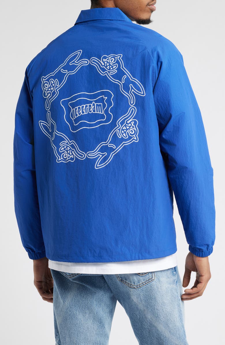 ICECREAM Coach's Nylon Jacket, Alternate, color, Mazarine