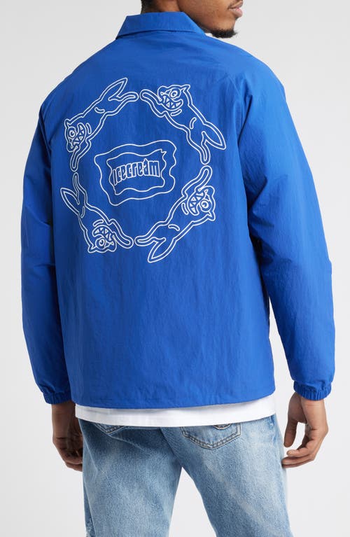 Icecream Coach's Nylon Jacket In Blue