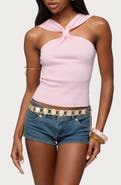 EDIKTED Kerren Knotted Knit Top