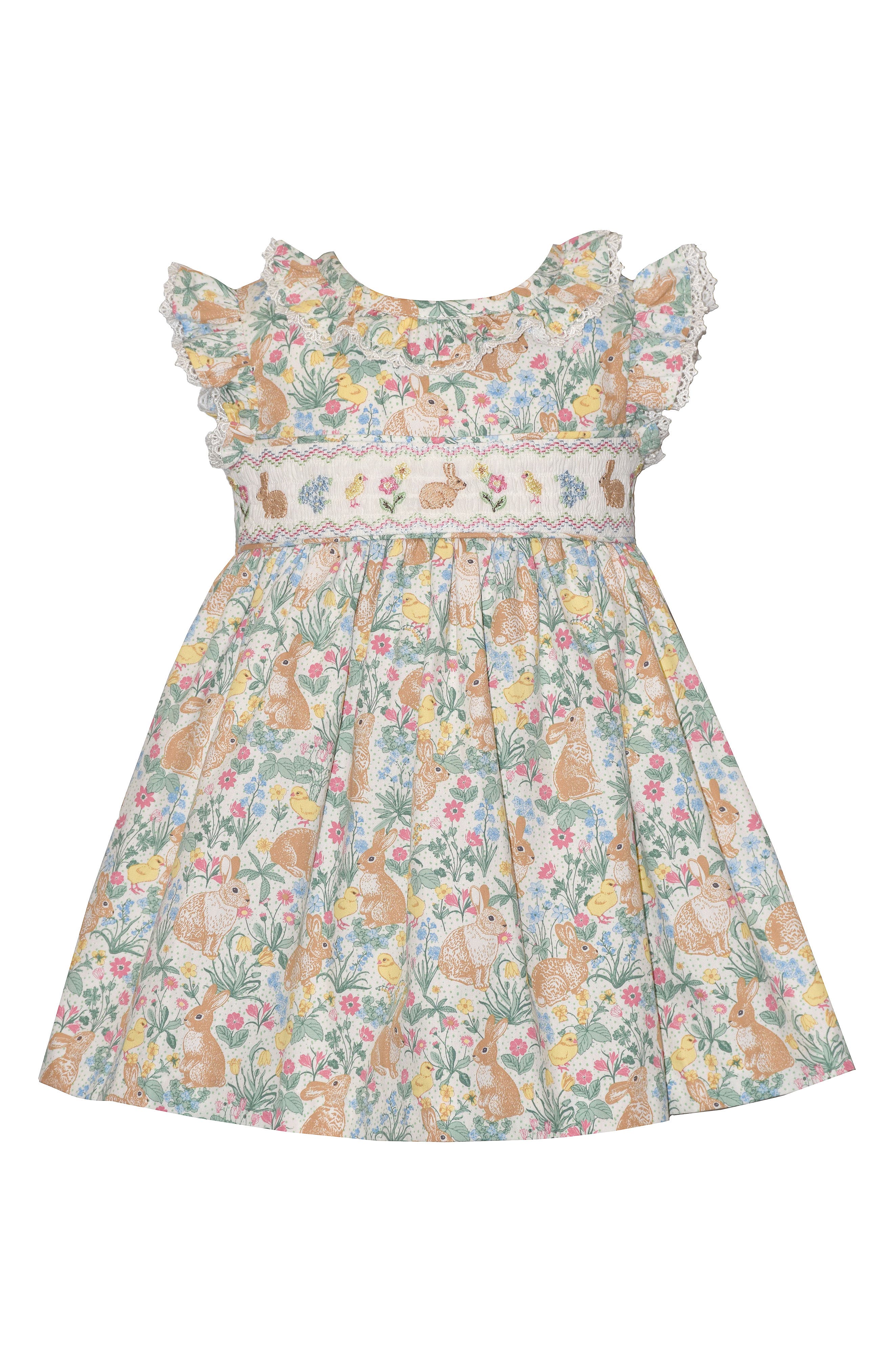 Iris & Ivy Kids' Bunny Smocked Waist Dress