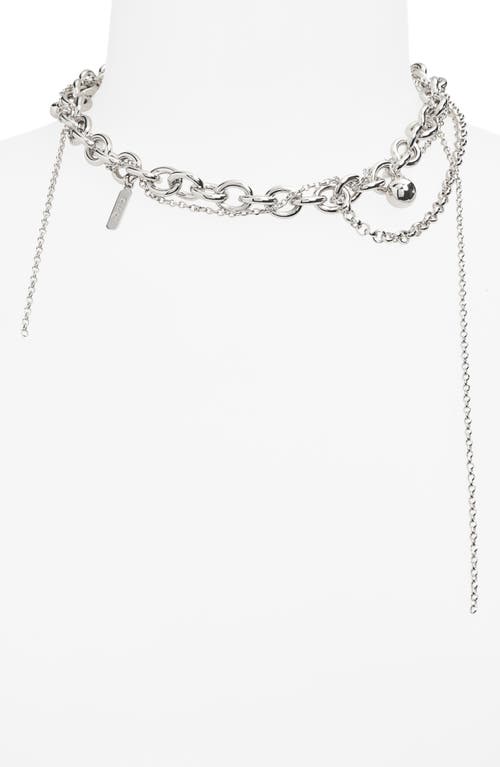 Justine Clenquet Lewis Two-tone Chain Charm Necklace In Metallic