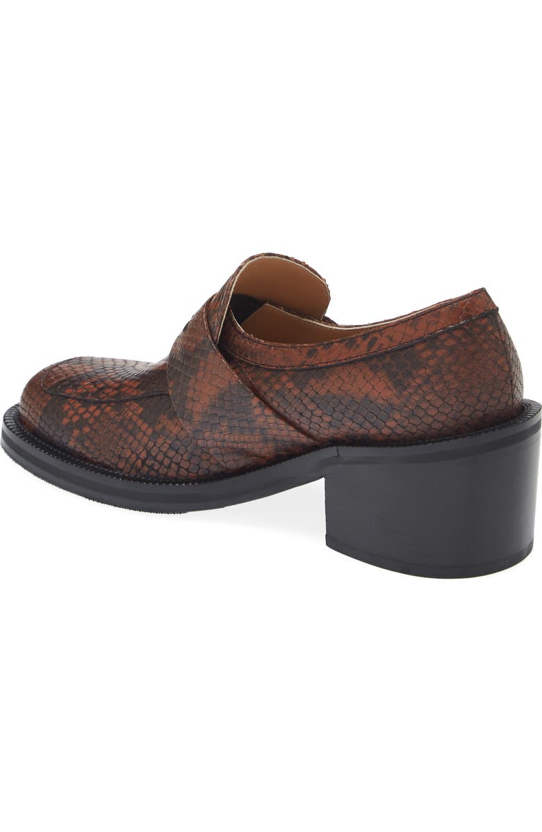 Dries Van Noten Snakeskin Embossed Penny Loafer, Alternate, color,