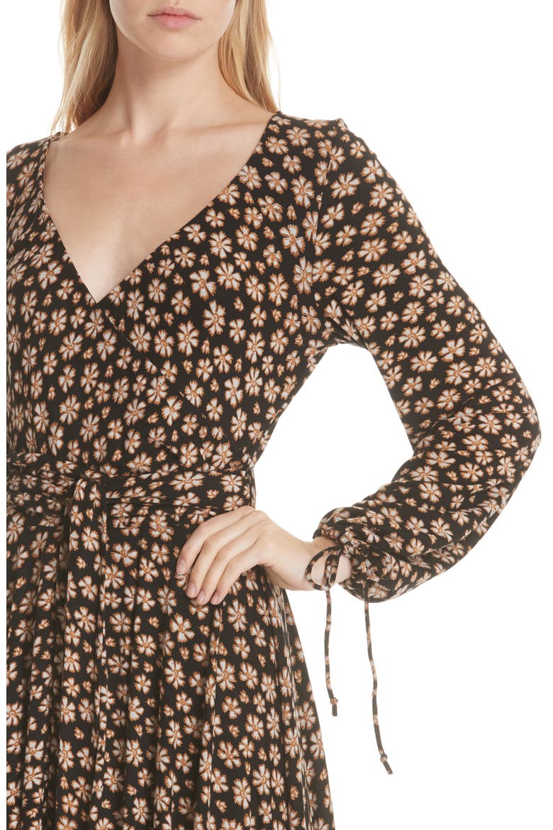 Pradera Floral Minidress, Alternate, color, BLACK