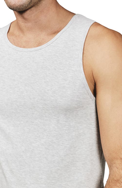 7 Diamonds Cotton & Modal Ribbed Tank In Gray