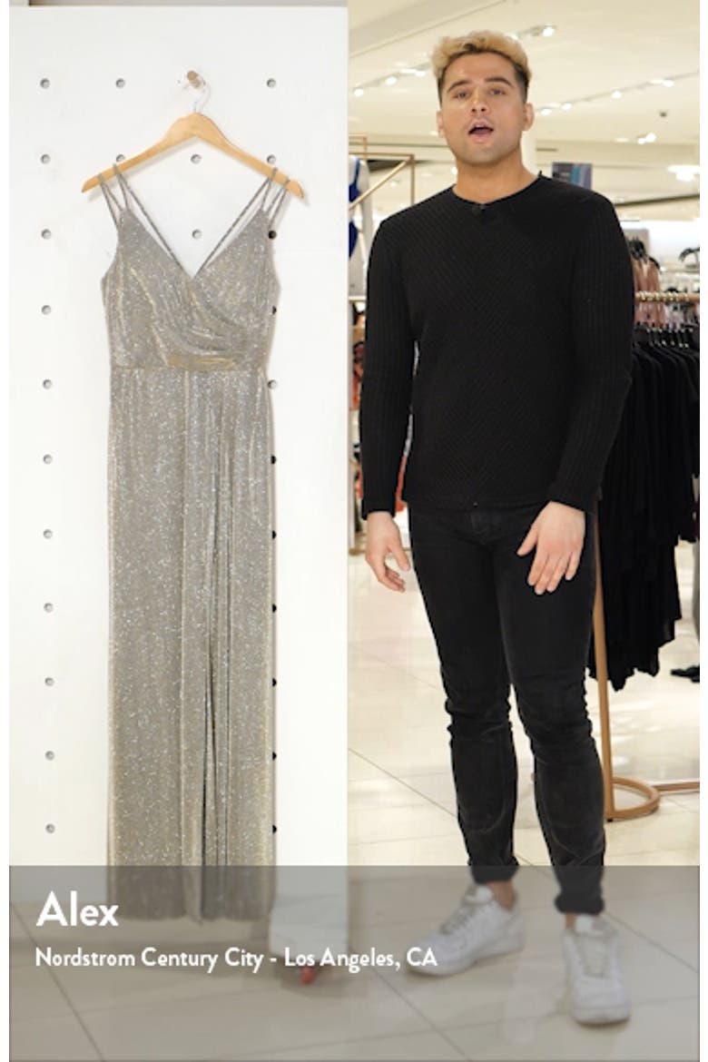 Shimmer Wrap Front Gown video