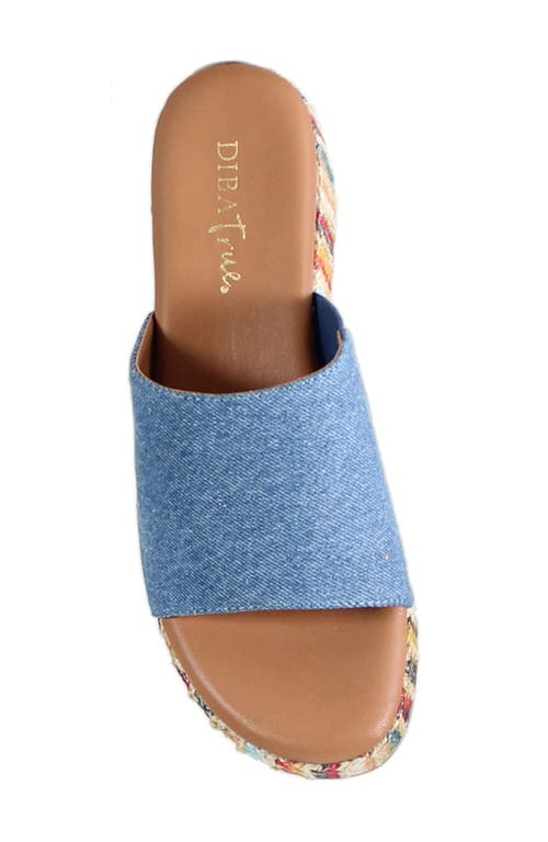 Diba True Rock Steady Platform Slide Sandal In Blue