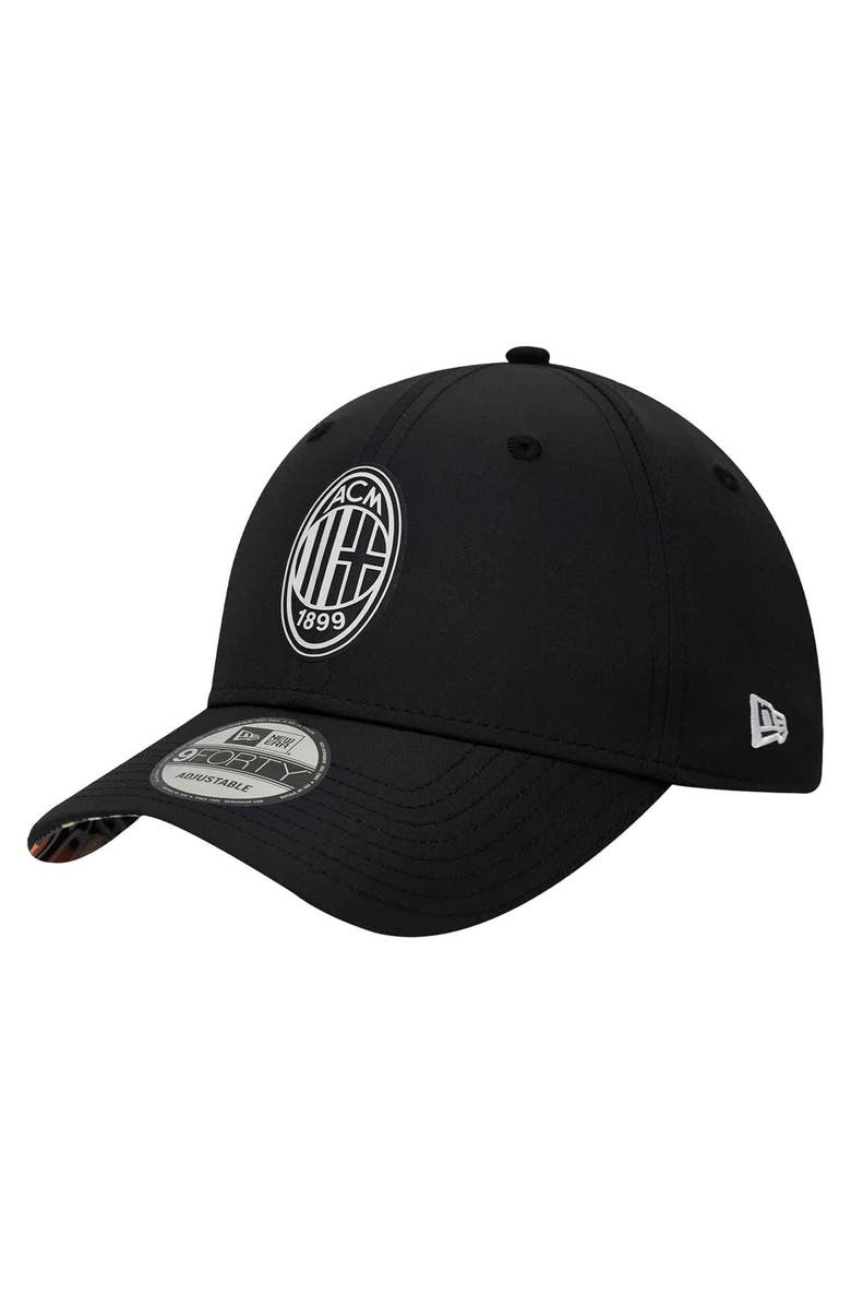 New Era Men's New Era  Black AC Milan Graffiti 9FORTY Adjustable Hat, Main, color, 