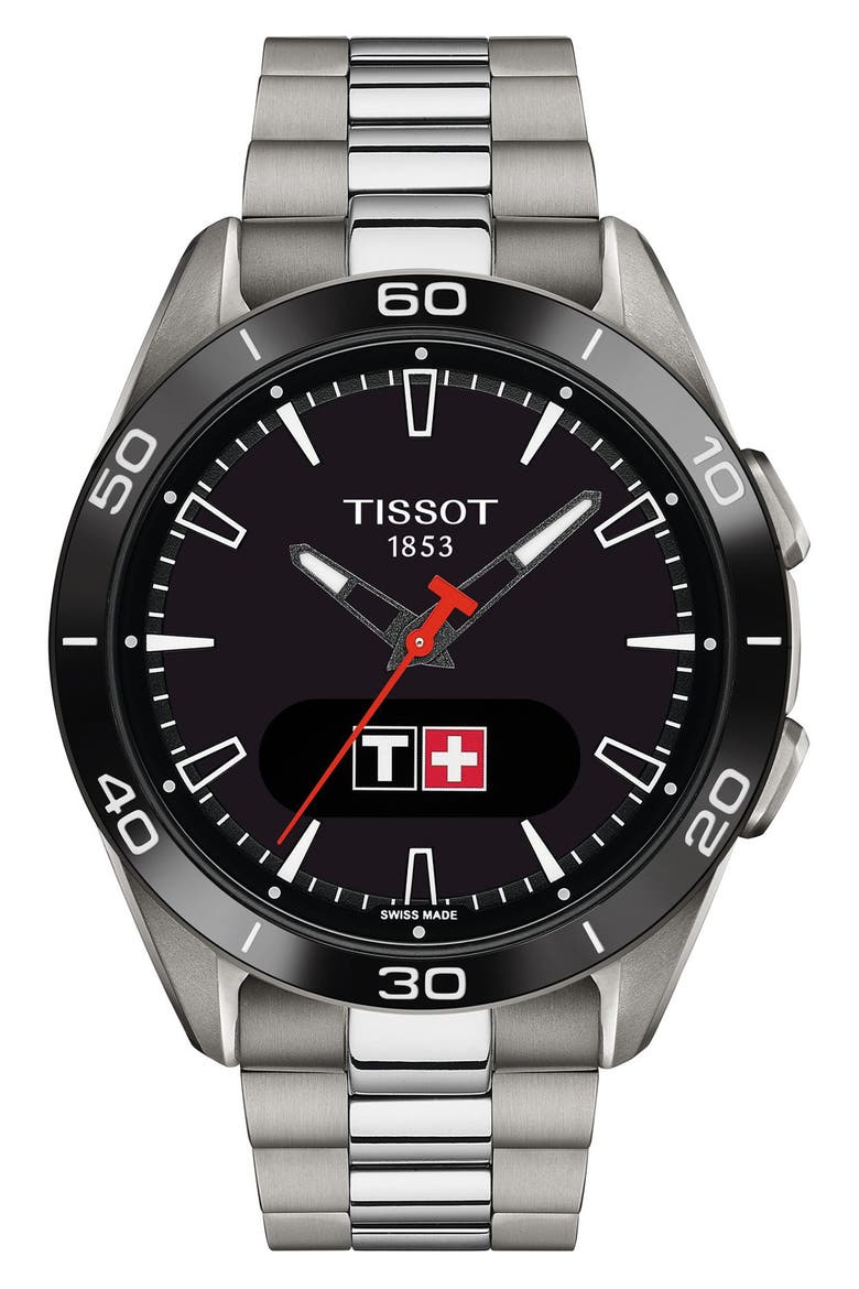 T-Touch Connect Sport Solar Smart Bracelet Watch, 43.75mm, Main, color, SILVER