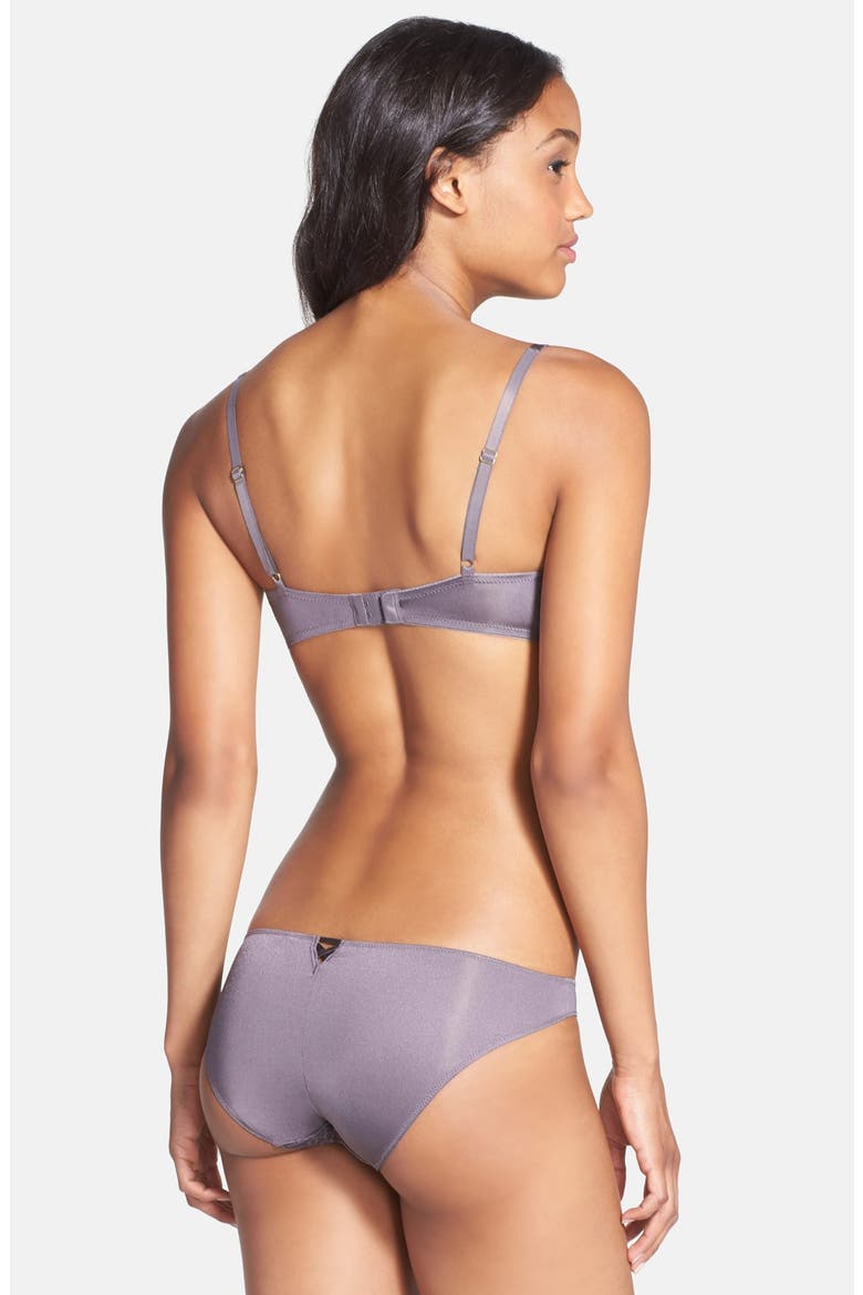 'Blossom Deco' Contour Underwire Bra, Alternate, color, GUNMETAL/ MORNING MIST