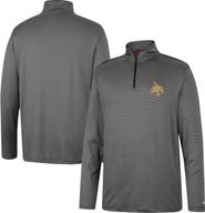 COLOSSEUM Men's Colosseum Charcoal Texas State Bobcats Logo Quarter-Zip Windshirt