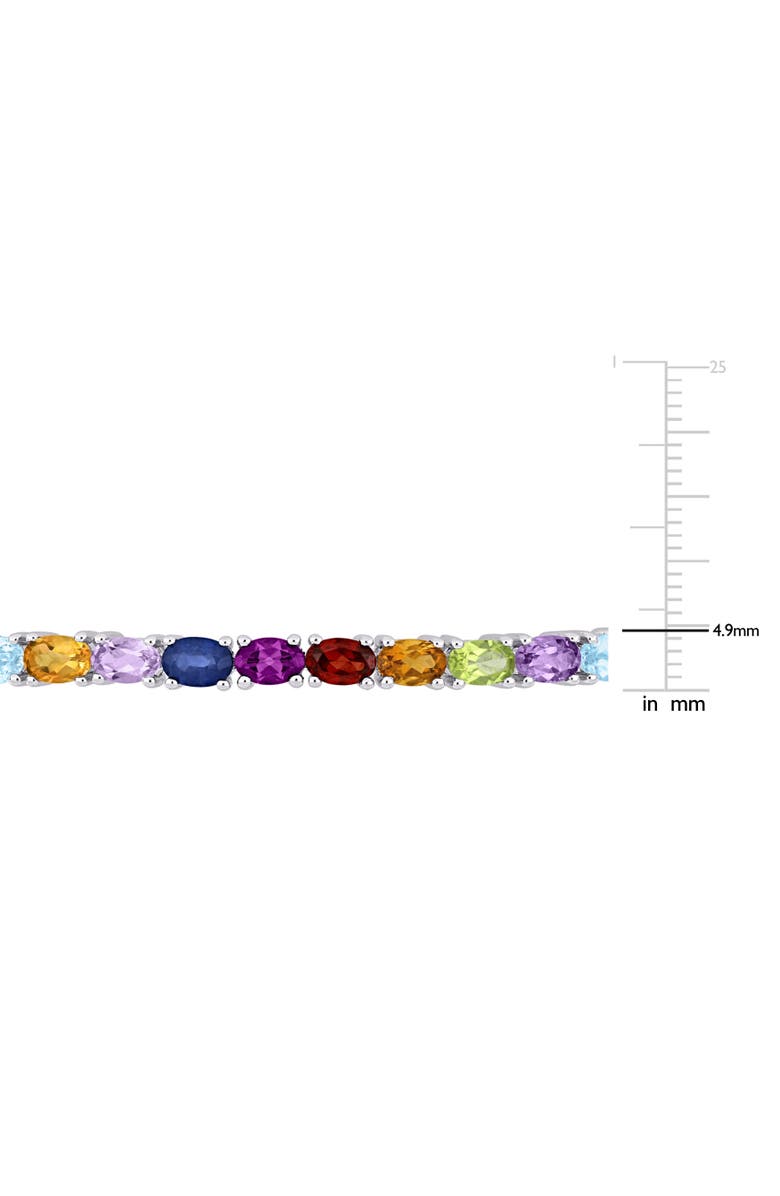 Julianna B. Multi-Gem Half Tennis Bangle Sterling Silver, Alternate, color,