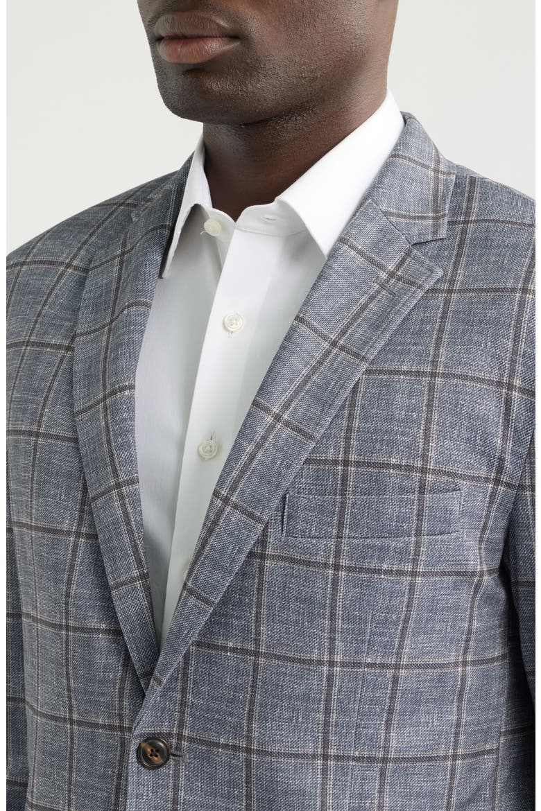 XC Flex Pinnacle Knit Blazer, Alternate, color, CHARCOAL BROWN PLAID