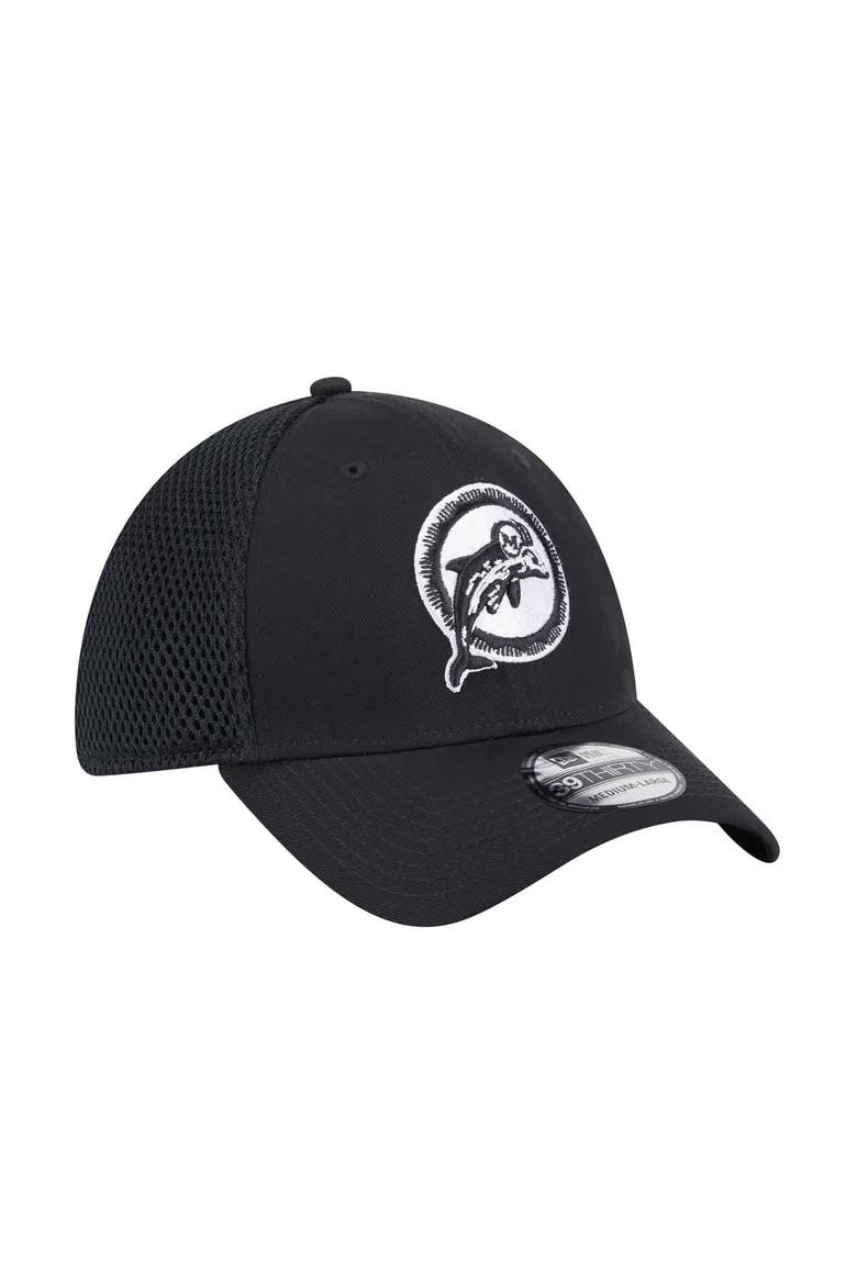 Men's New Era Black Miami Dolphins Main Neo 39THIRTY Flex Hat, Alternate, color, Black