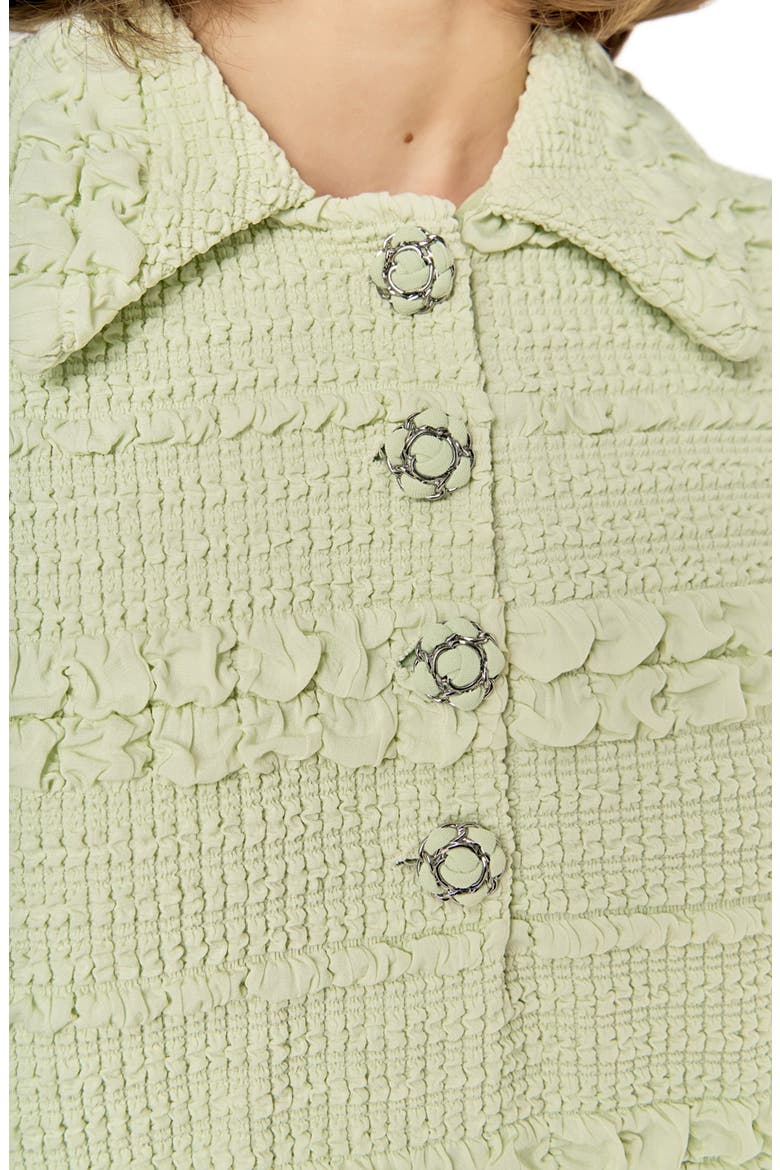 Embroidered Stretch Polo Minidress, Alternate, color, PISTACHIO