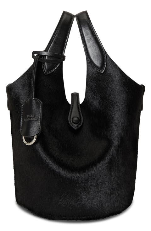 Mini Haircalf & Leather Crossbody Bag