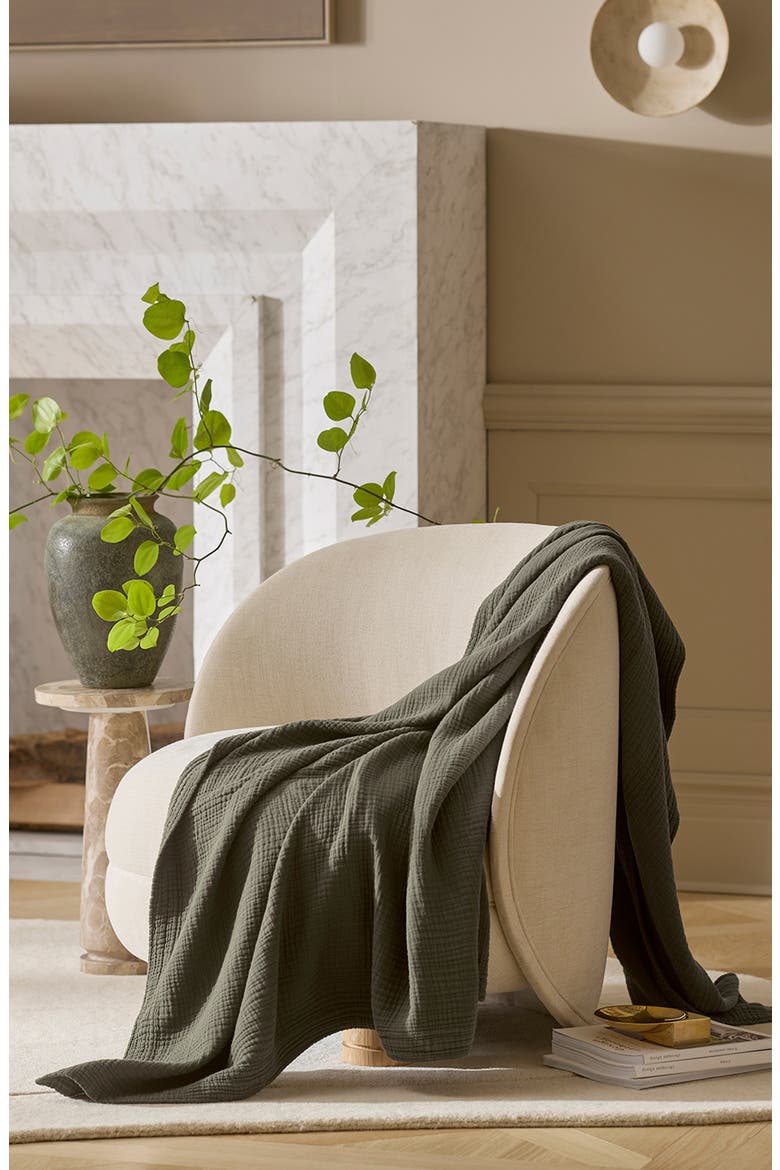 Dream Throw Blanket, Alternate, color, PINE