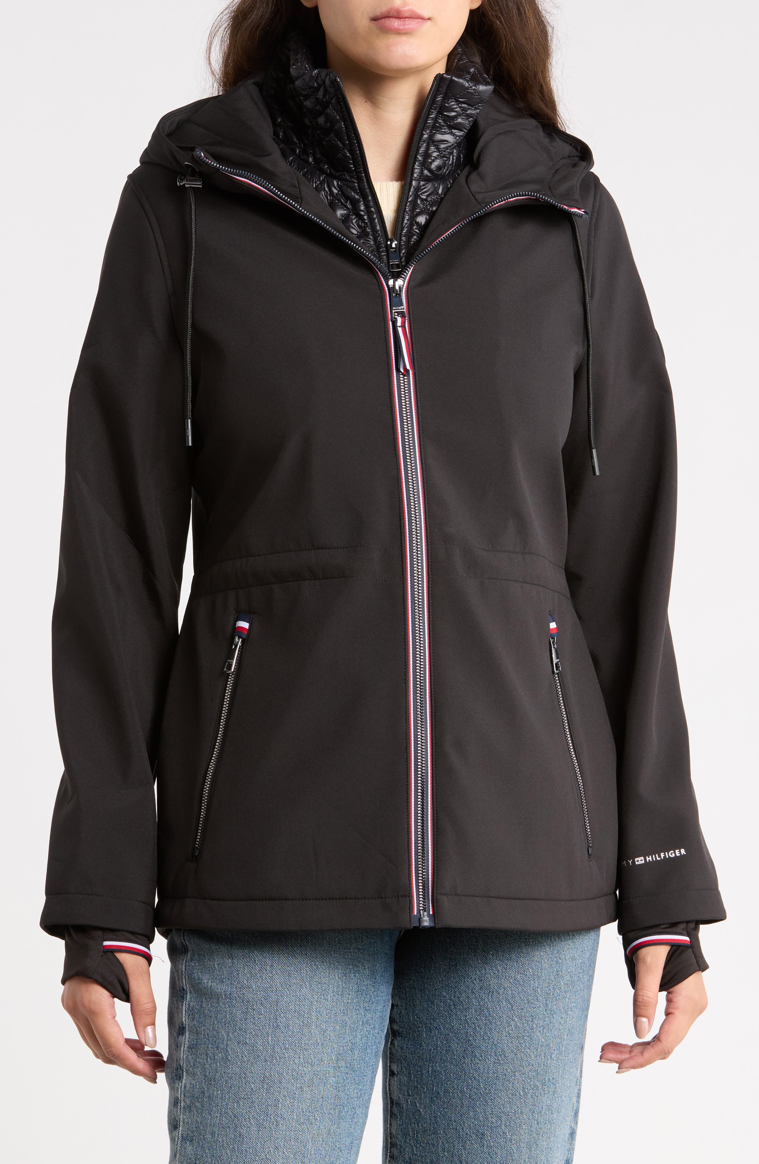 Zip Front Bib Inset Anorak