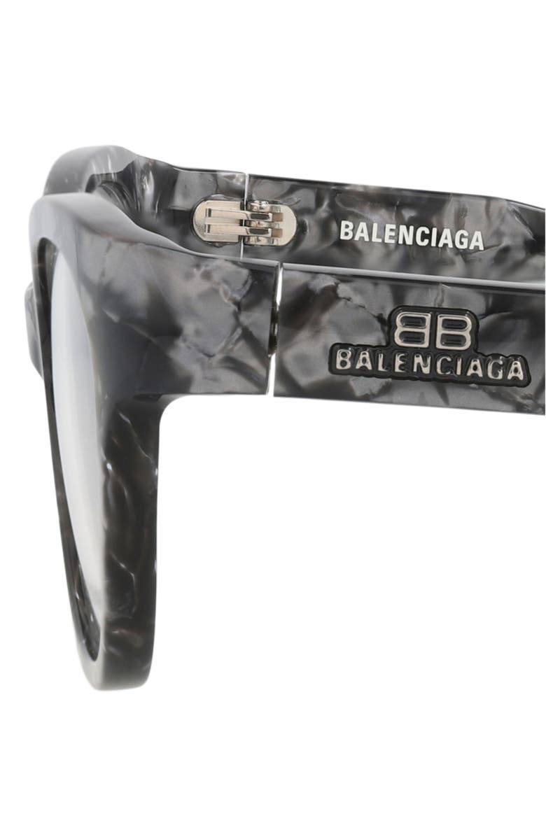 Balenciaga 53mm Cat Eye Optical Glasses, Alternate, color, Grey Grey Transparent