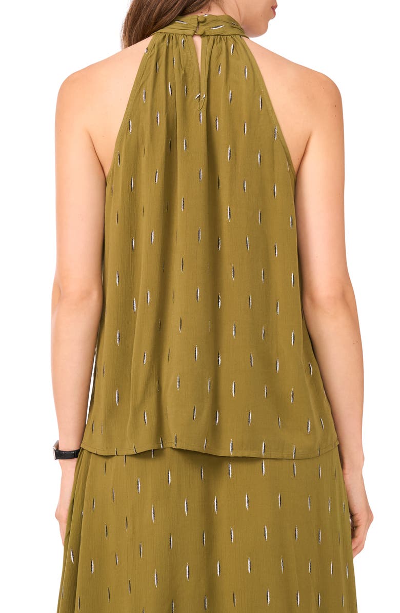 Halogen<sup>®</sup> Embroidered High Neck Sleeveless Top, Alternate, color, Olive Moss