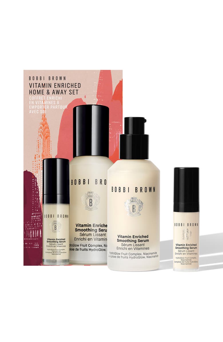 Bobbi Brown Vitamin Enriched Smoothing Serum Home & Away Duo $98 Value, Main, color,