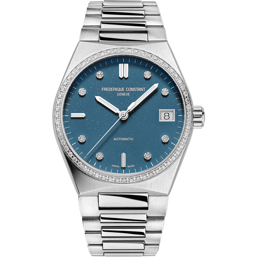 Frederique Constant Highlife Diamond Automatic Bracelet Watch, 34mm In Silverone