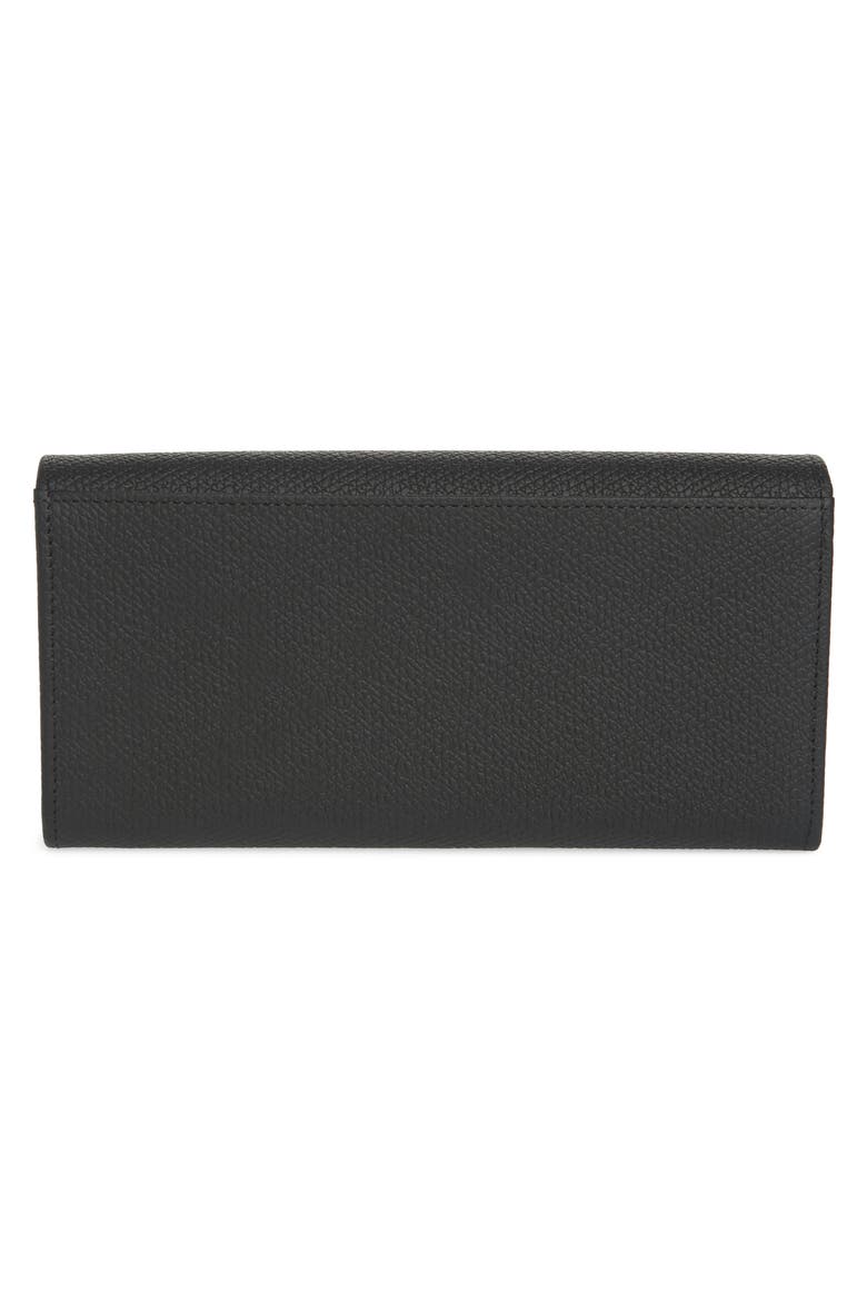 Roseau Leather Continental Wallet, Alternate, color, BLACK
