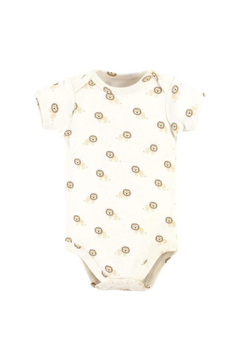 Cotton Bodysuit, Pant and Bib Set, Alternate, color, Brave Lion