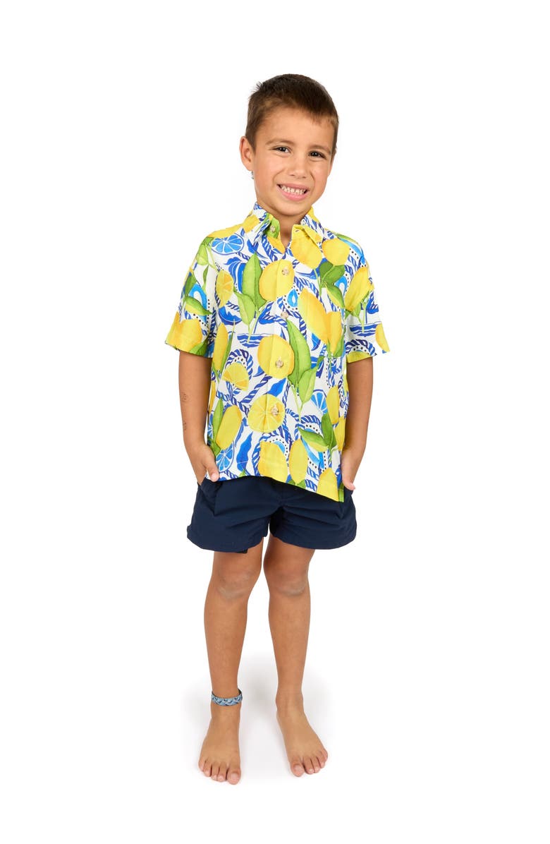 Kenny Flowers The Lemonade Stand - Boys Hawaiian Shirt, Alternate, color, White