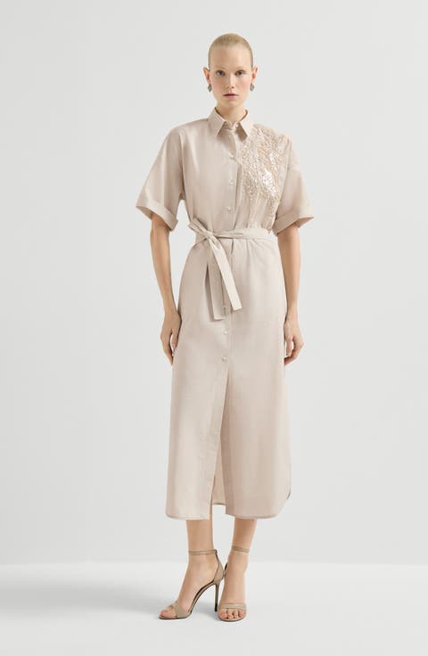 Dress with dazzling seabed embroidery