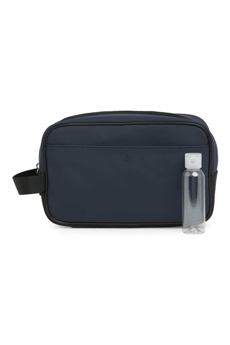 Rubber Zip Top Dopp Kit, Main, color, NAVY