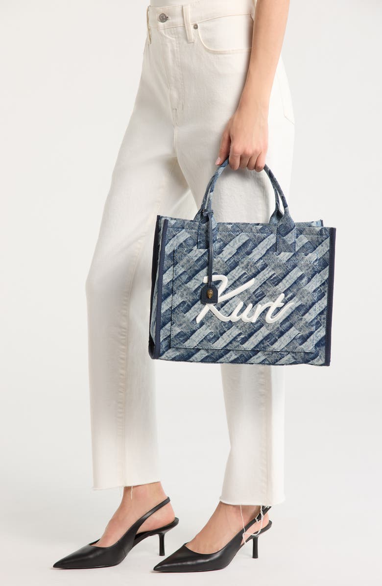 Kurt Geiger London Kurt Denim Tote, Alternate, color, Navy
