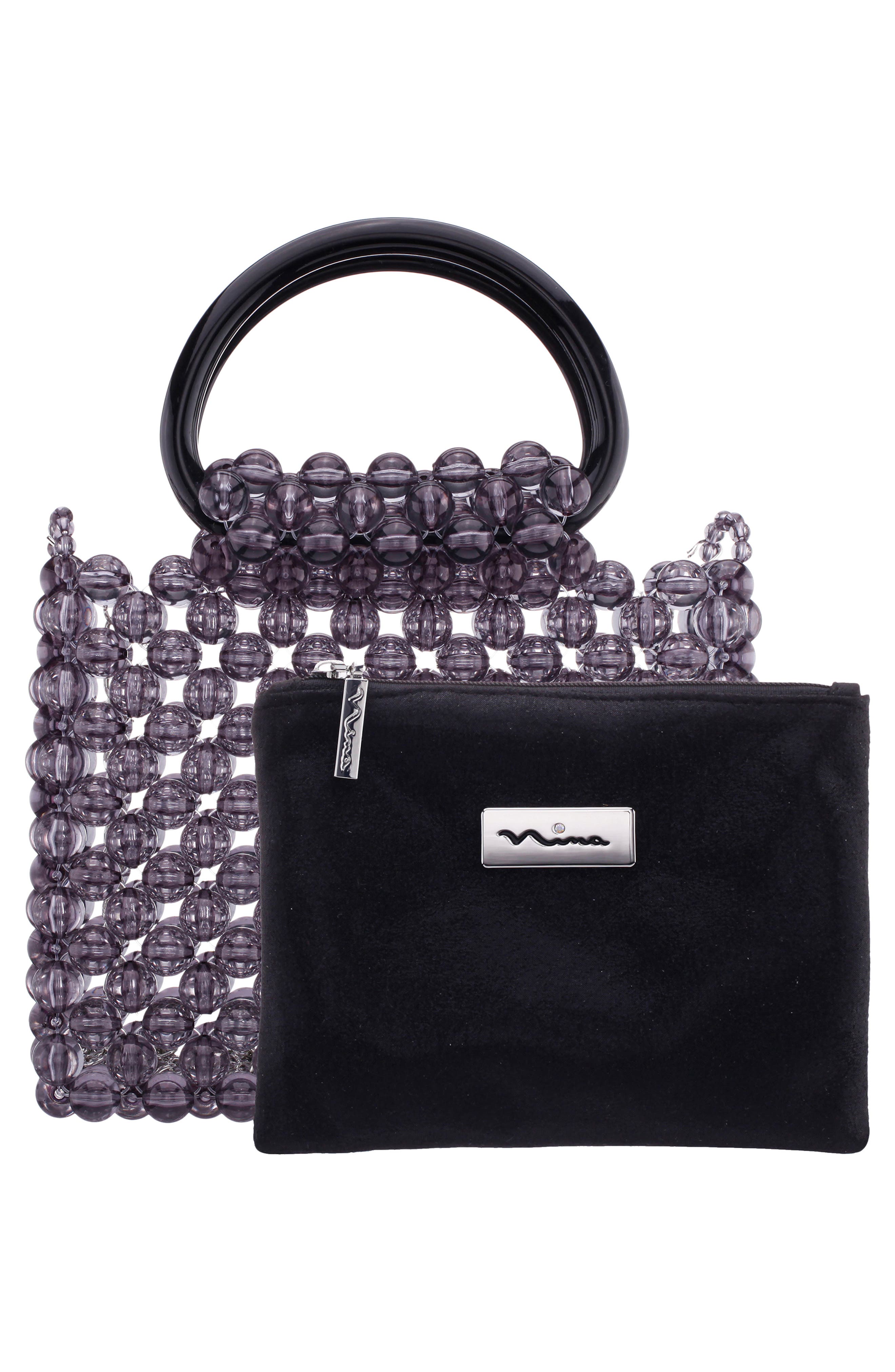 Nina Nylie Top Handle Bag, Alternate, color, Smoke