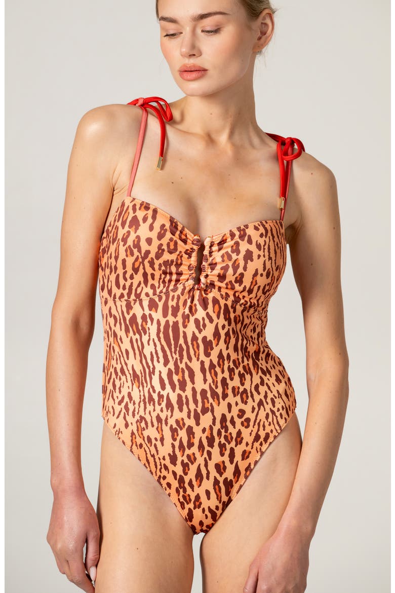 Scarlet Safari Reversible One Piece Swimsuit, Alternate, color, Red