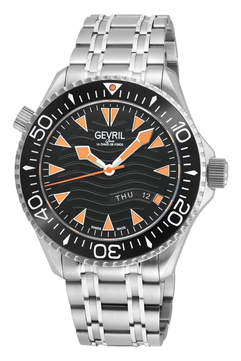Hudson Yards Automatic Bracelet Watch, 43mm, Main, color, SILVER