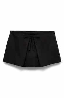 Bow Cotton Blend Miniskort